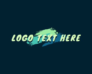 Text Logo - Colorful Sketch Paint logo design