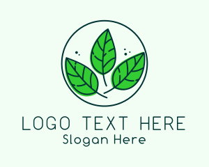 Organic Product - Natural Herbal Leaves logo design