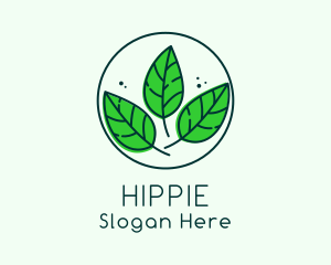 Natural Herbal Leaves Logo