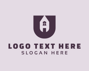 Purple - Residential Home Letter U logo design