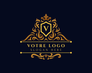 Aristocrat - Elegant Crown Shield Monarchy logo design