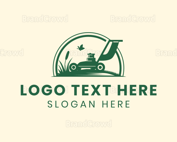 Garden Lawn Mower Logo