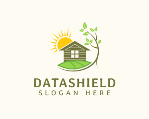 Lawn Care - Home Landscaping Sun logo design