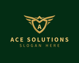 Security Shield Wings logo design