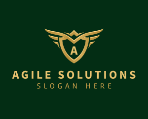 Security Shield Wings logo design