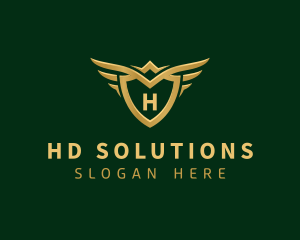 Security Shield Wings logo design