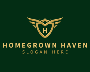 Security Shield Wings logo design