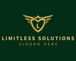 Security Shield Wings logo design