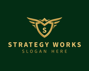 Security Shield Wings logo design