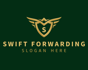 Security Shield Wings logo design