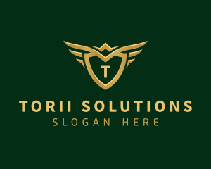 Security Shield Wings logo design