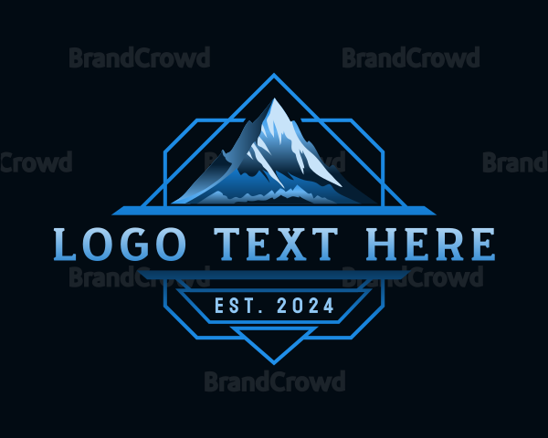 Mountain Peak Hiking Logo