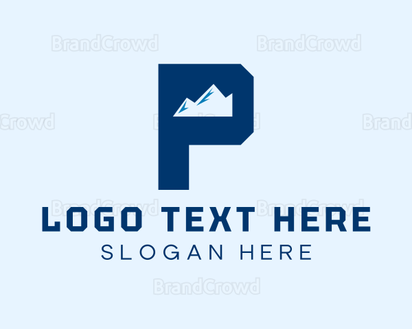 Mountain Peak Letter P Logo