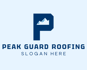 Mountain Peak Letter P logo design