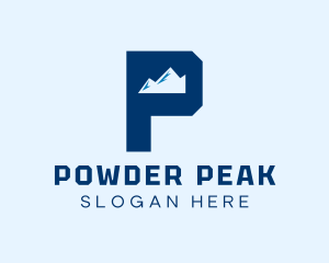 Mountain Peak Letter P logo design