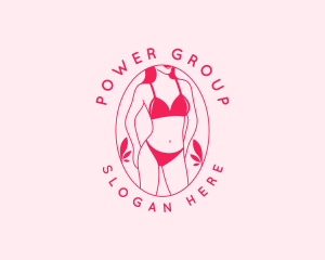 Pink Sexy Lingerie Lady Logo