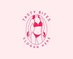Pink Sexy Lingerie Lady Logo
