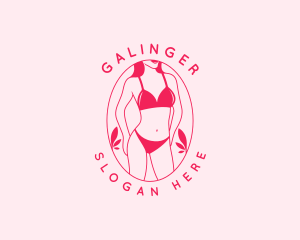 Spa - Pink Sexy Lingerie Lady logo design