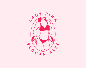Pink Sexy Lingerie Lady logo design