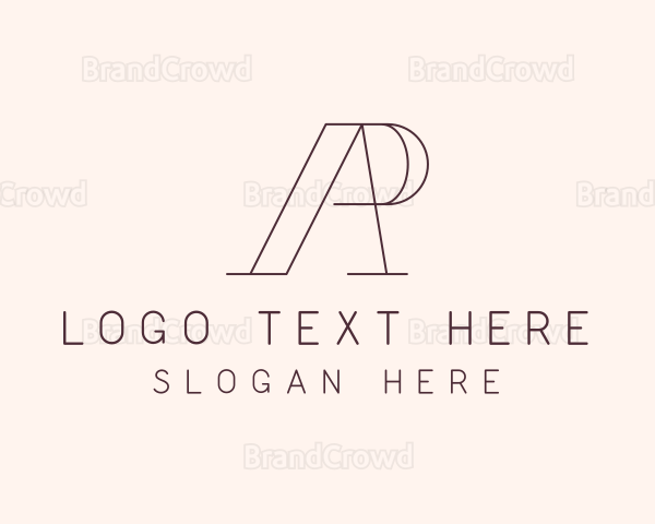 Generic Letter AP Monogram Logo