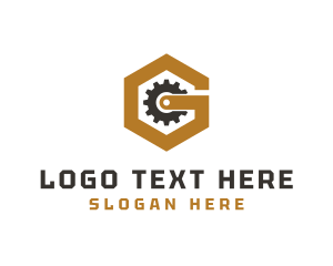 Engine - Car Machine Gear Letter G logo design