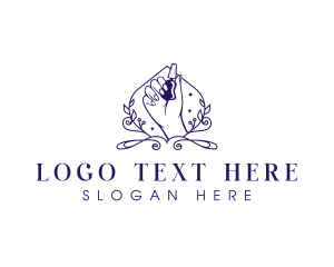 Hand Care - Nail Polish Spa logo design