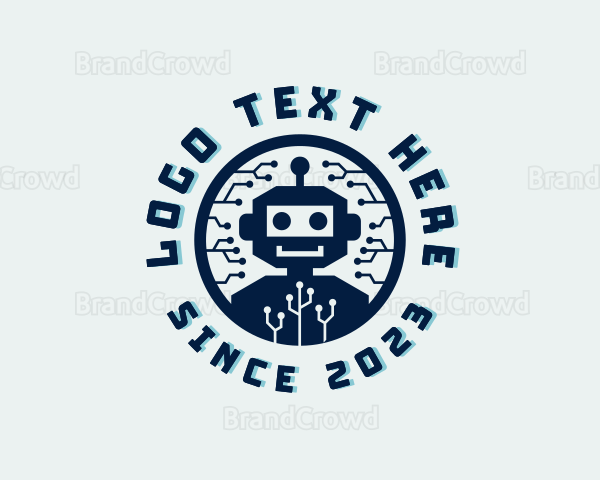 Tech Robot Circuit Logo