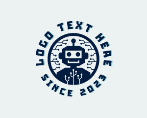 Bot - Tech Robot Circuit logo design