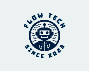 Tech Robot Circuit logo design