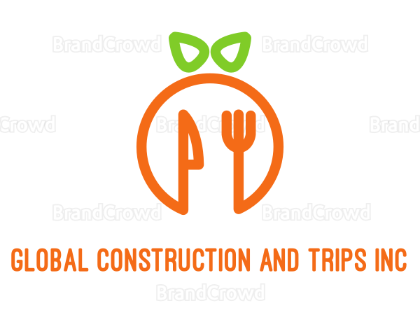 Orange Knife & Fork Logo