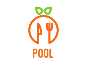 Orange Knife & Fork Logo