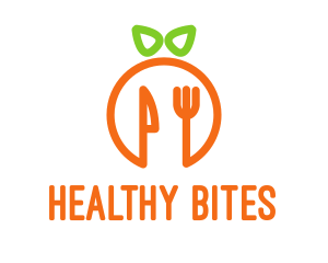 Orange Knife & Fork logo design