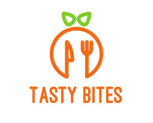 Orange Knife & Fork logo design