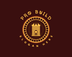 Ancient Ruin Building logo design