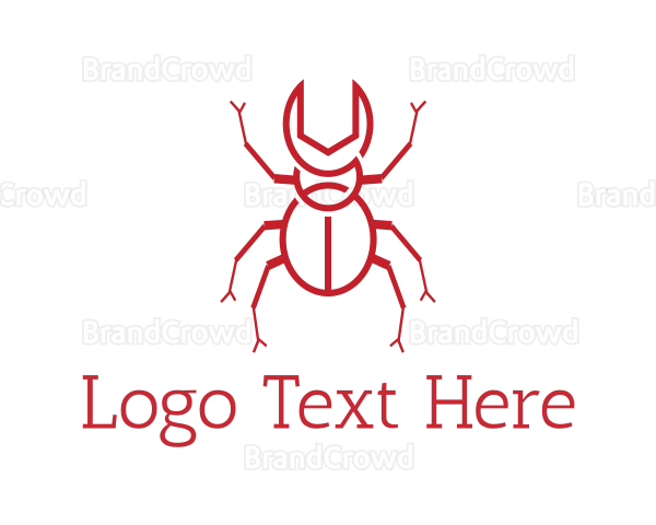 Wrench Beetle Insect Logo