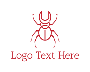 Wrench Beetle Insect Logo