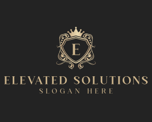 High End Crown Shield logo design