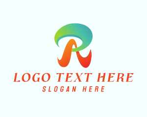 Modern Swoosh Letter R Logo