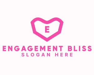 Engagement - Heart Matchmaking App logo design