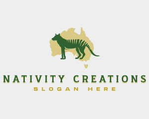 Australian Animal Thylacine logo design