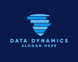 Data Stack Shield  logo design