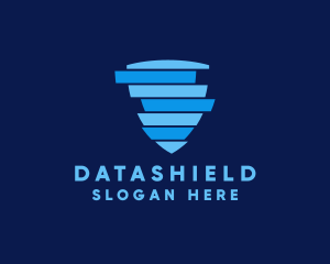 Data Stack Shield  logo design