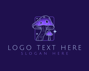 Natural Mushroom Fungus logo design