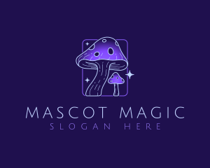 Natural Mushroom Fungus logo design