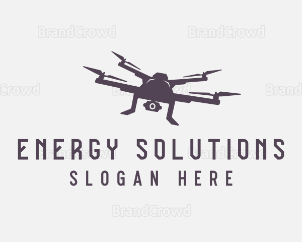 Drone Flying Lens Logo