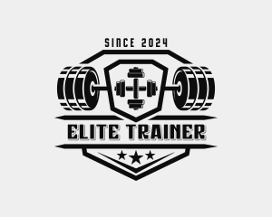 Dumbbell Weightlifting Workout logo design