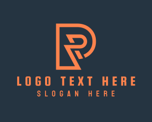 Company - Monoline Geometric Letter R Company logo design