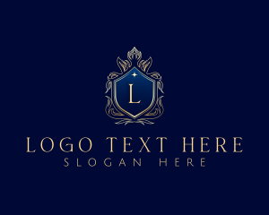 Luxe - Decorative Crest Shield logo design