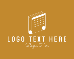 Songwriter - Music School Book logo design