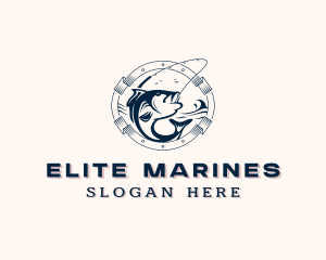 Sea Marine Fishing logo design